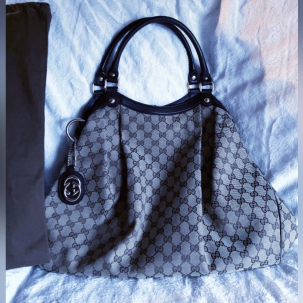 Gucci monogram large sukey dark brown.